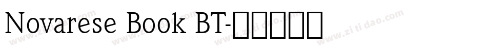 Novarese Book BT字体转换